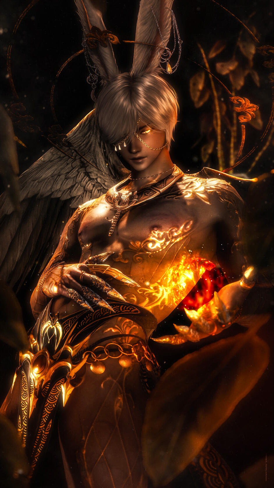 Made of fire and gold.